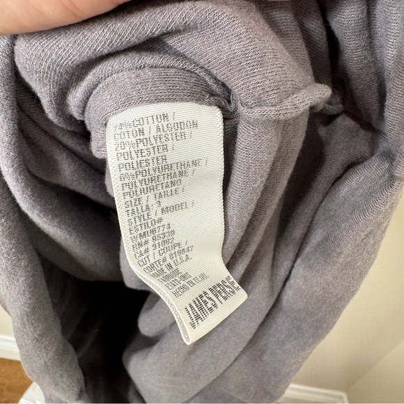 NWT Standard James Perse Gray Surplice Bust Ruched Short Sleeve Cotton Dress - Picture 12 of 12